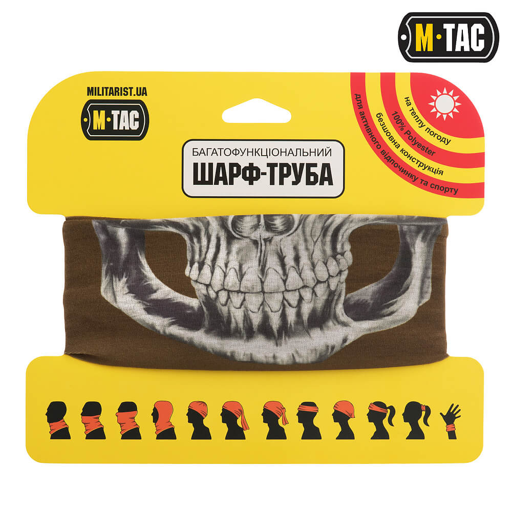 Шарф-труба M-Tac облегченный Reaper Skull Coyote Фото 2